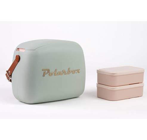 Polarbox Coolerbag 6l Matcha Gold Incl. 2x Lunchbox  Polarbox