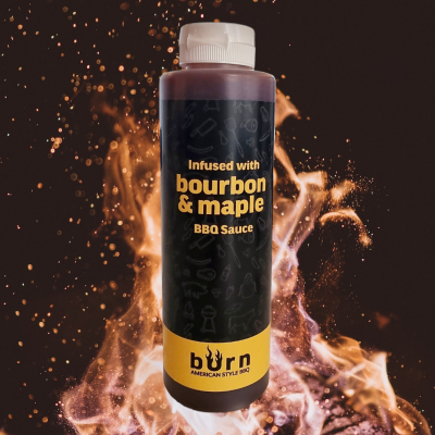 Bourbon & Maple Infused BBQ Sauce 500ml  Burn
