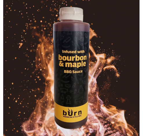 bbq saus bourbon & maplle infused 500ml  Burn