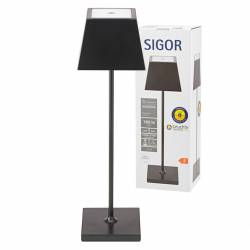 Nuindie Tafellamp vierkant 370mm Zwart Sigor