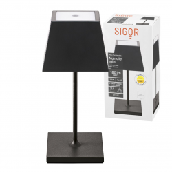 Nuindie mini vierkant Tafellamp 250mm nachtzwart Sigor