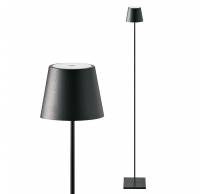 Nuindie accu vloerlamp 1200mm nacht zwart rond 