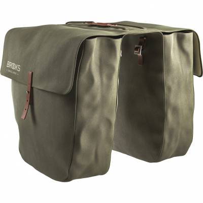 Fietstas dubbel Bricklane Panniers Sage Green/Honey  Brooks