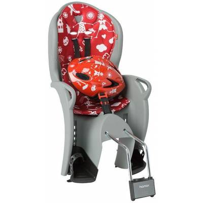 Kiss Safety Package (kinderzitje + helm) Medium Grijs met rode zitting  Hamax