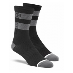 100% FLOW Performance Socks  Black/Grey Size: LXL 