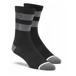 100% FLOW Performance Socks  Black/Grey Size: SM 