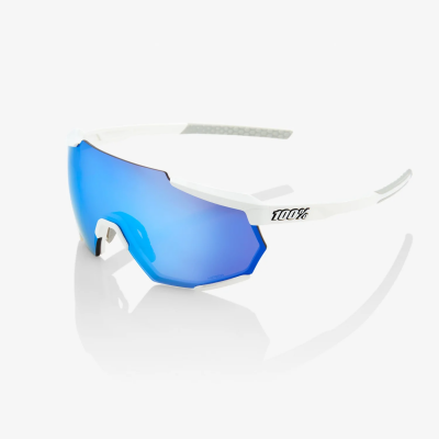 RACETRAP - Matte White - Hiper Blue Multilayer Mirror Lens Matte White/Blue Size: UNI  100%