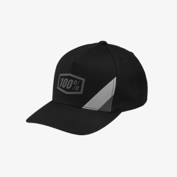 100% CORNERSTONE X-Fit Snapback Hat Black/Grey Size: Adult 