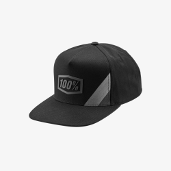 100% CORNERSTONE Snapback Hat Black/Grey Size: Adult 