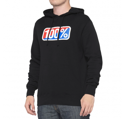 CLASSIC Hooded Pullover  Black Size: SM  100%