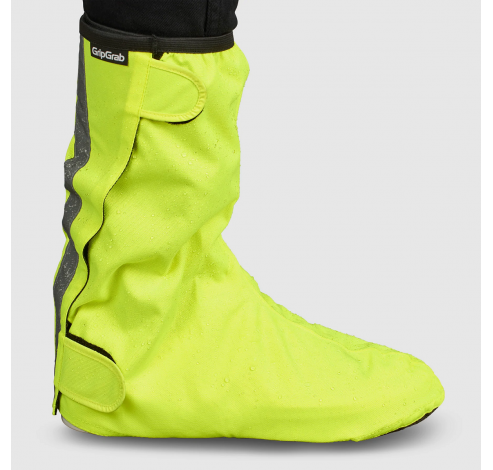 DryFoot Waterproof Everyday Shoe Covers 2 Yellow Hi-Vis L  Gripgrab