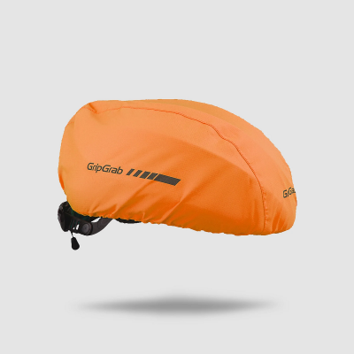 Waterproof Helmet Cover Orange Hi-Vis One Size  Gripgrab