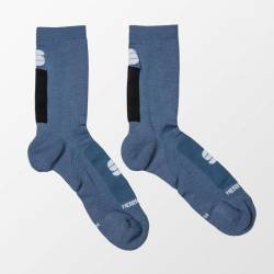 Sportful Merino Wool 18 Socks Blue Sea/Black XL 