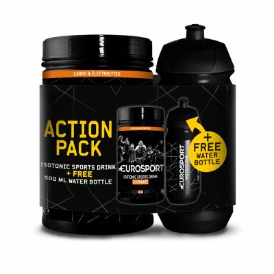 Eurosport Action Pack isotone sinaasappel+bidon (p/s)  Eurosport Nutrition