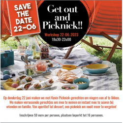 Workshop Get out and Picknick met Kevin op donderdag 22/06 om 18u30 