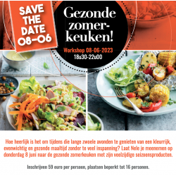 Workshop Gezonde zomerkeuken met Nele op donderdag 8 juni 2023 om 18u30 