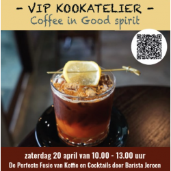 Workshop Koffie summer secrets (cocktails & mocktails)  Zaterdag 20/04 10.00 - 13.00 met Barista Jeroen  Vanhove 