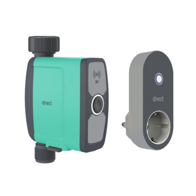 WiFi Slimme water controller | Werkt op batterijen | autonome of handmatige waterregeling | Gateway inbegrepen  Qnect