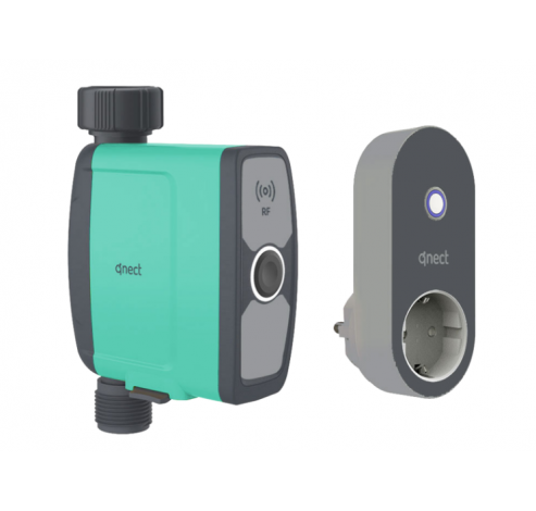 Contrôleur d'eau intelligent WiFi | Fonctionne sur batterie | contrôle de l'eau autonome ou manuel | Passerelle incluse  Qnect