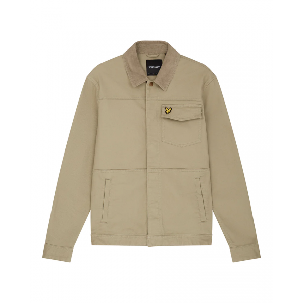 Lyle&Scott Cord Collar Trucker Khaki Smoke L