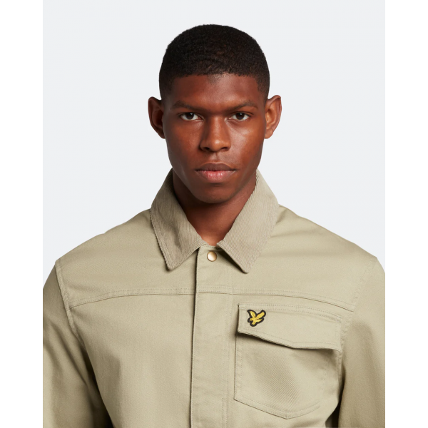 Lyle&Scott Cord Collar Trucker Khaki Smoke L