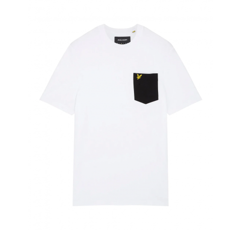 Contrast Pocket T-Shirt White/Jet Black M  Lyle&Scott