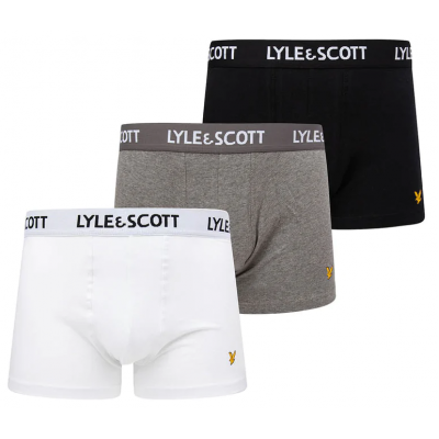 Barclay 3 pack Boxershorts Black/Grey Marl/Bright White L  Lyle&Scott