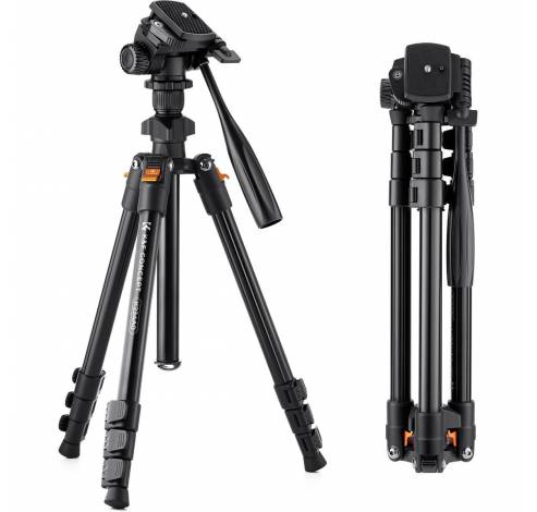 Tripod 162cm w/ Videohead And Phone Holder  K&F Concept