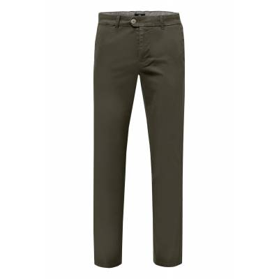 Chino Broek Stretchkatoen Olive 31-34  Fynch-Hatton