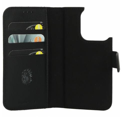 Leather 2 in1 Wallet Case iPhone 15 Pro Black  Mobiparts