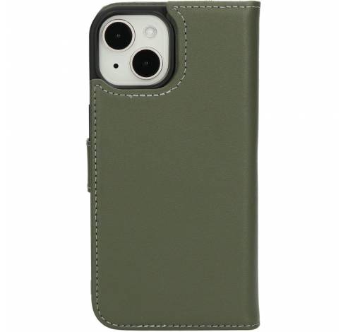 Leather 2 in1 Wallet Case iPhone 15 Green     Mobiparts