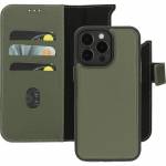 Leather 2 in1 Wallet Case iPhone 15 Pro Max Green    