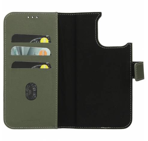 Leather 2 in1 Wallet Case iPhone 15 Pro Max Green     Mobiparts