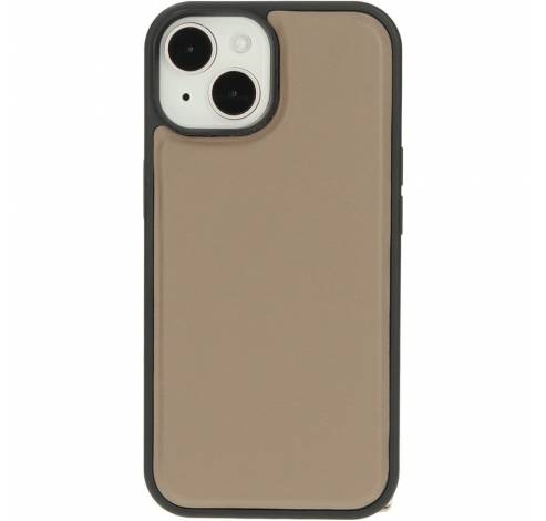 Leather 2 in1 Wallet Case iPhone 15 Taupe     Mobiparts