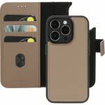Leather 2 in1 Wallet Case iPhone 15 Pro Taupe 
