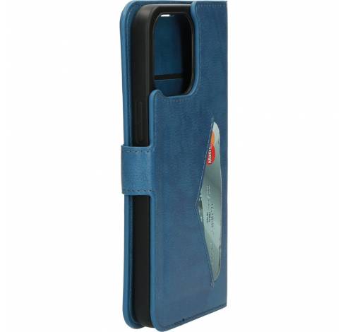 Classic Wallet Case Apple iPhone 15 Pro Max Blue   Mobiparts