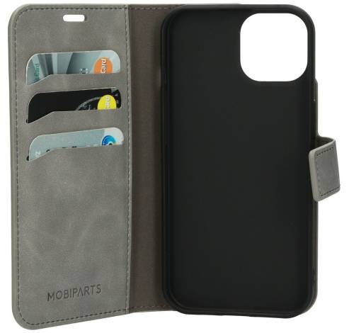 Classic Wallet Case Apple iPhone 15 Grey   Mobiparts