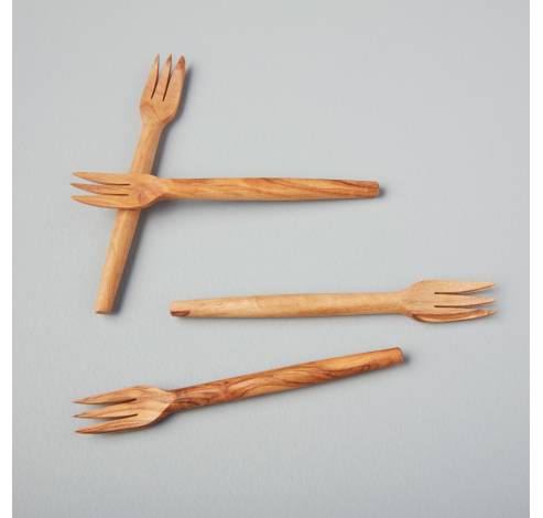 Aperitiefvork olive wood forks - 4 stuks  Be Home