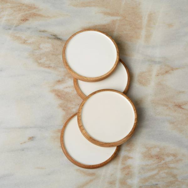 Glasonderzetter Madras curva  round coasters 4 stuks 