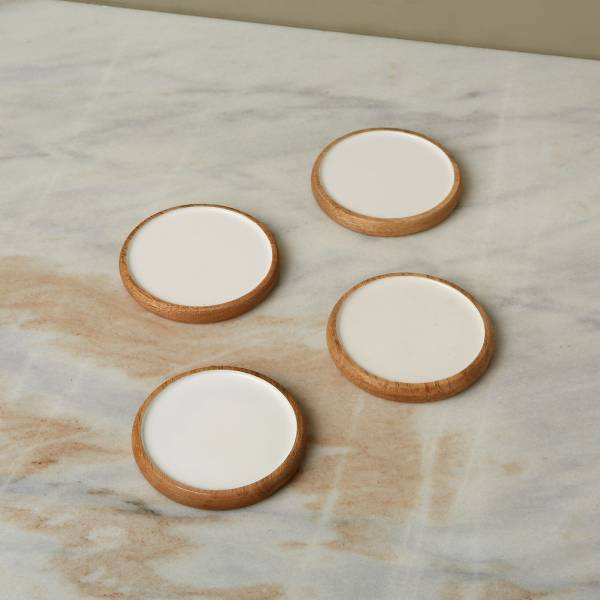 Glasonderzetter Madras curva  round coasters 4 stuks 