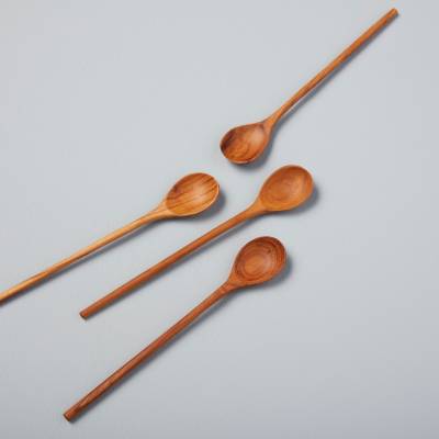 Lepel teak thin spoons medium - 4 stuks  Be Home