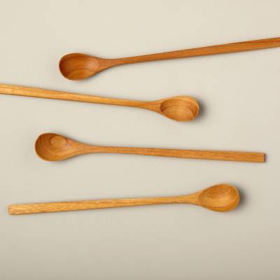 Lepel teak long spoons - 4 stuks  Be Home