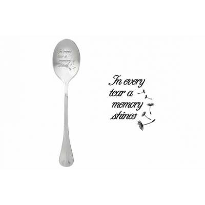 One Message Spoon Set6 In Every Tear A Memory Shines  ONE MESSAGE SPOON