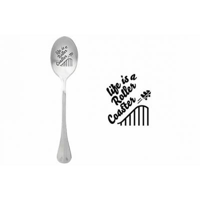 One Message Spoon Set6 Life Is A Roller Coaster  ONE MESSAGE SPOON