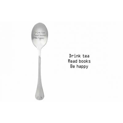 One Message Spoon Set6 Drink Tea, Read Books, Be Happy  ONE MESSAGE SPOON
