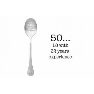 One Message Spoon Set6 50... 18 With 32 Years Experience  ONE MESSAGE SPOON