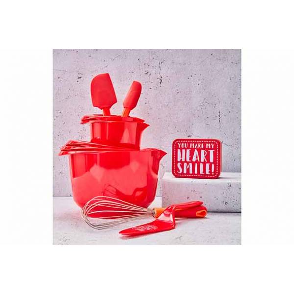 Colour Kitchen Giftbox You Make My Heart Smile 12x10xh6,2cm Rood 