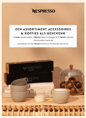 Nespresso Vertuo: Assortiment accessoires & koffie als geschenk