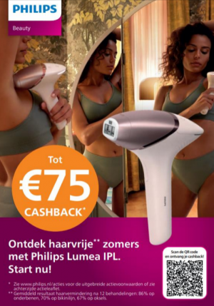Philips beauty: Tot €75 cashback